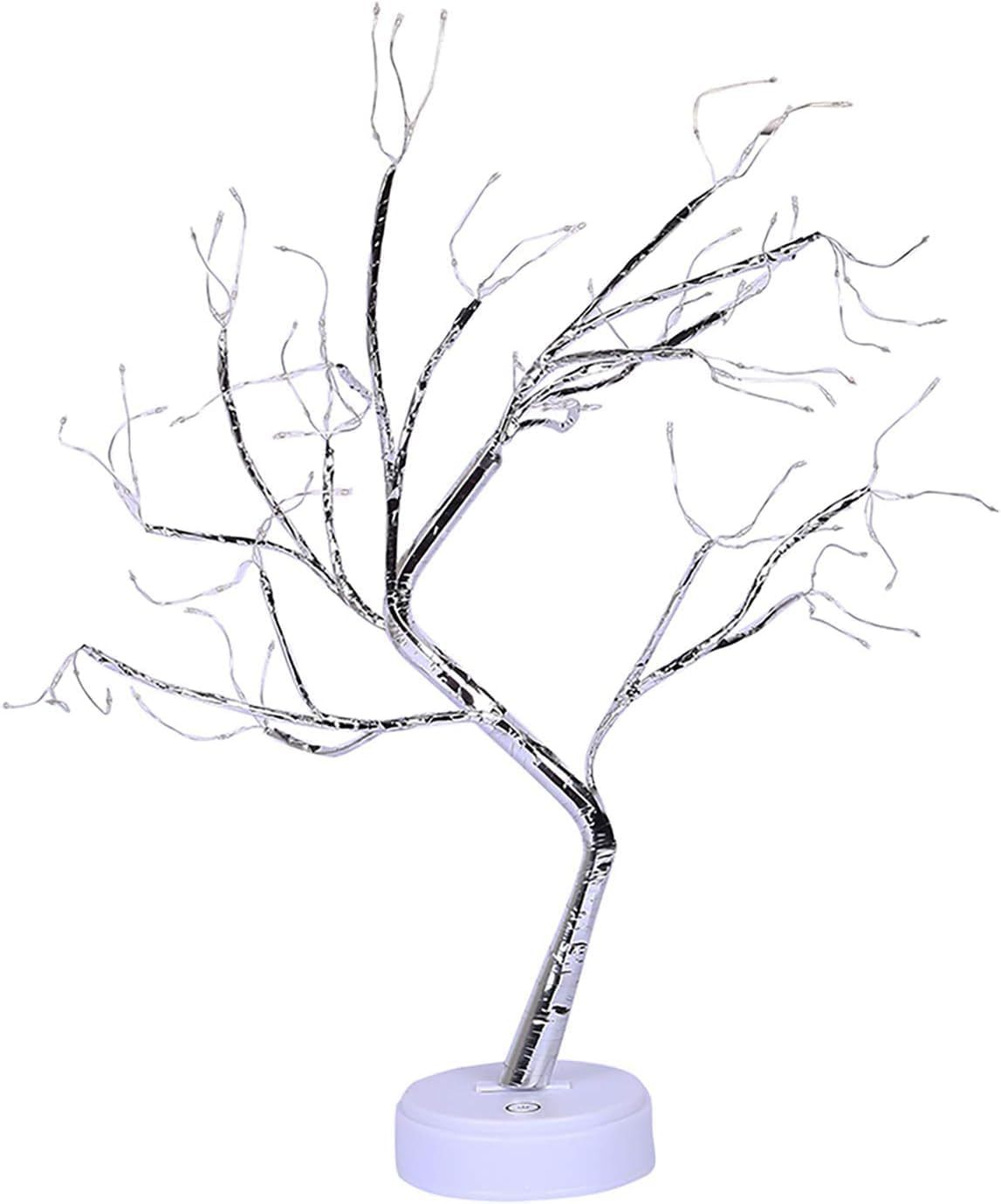50cm Twig Lamp With 108 LEDs - Warm White Cool White Multicolour Birch USB/Battery Operated Tabletop Bonsai Wire Tree