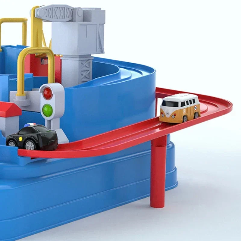Ultimate Racing Rail Car Adventure Set - Interactive Educational Toy for Kids with Trains, Animals, and Space Rockets!