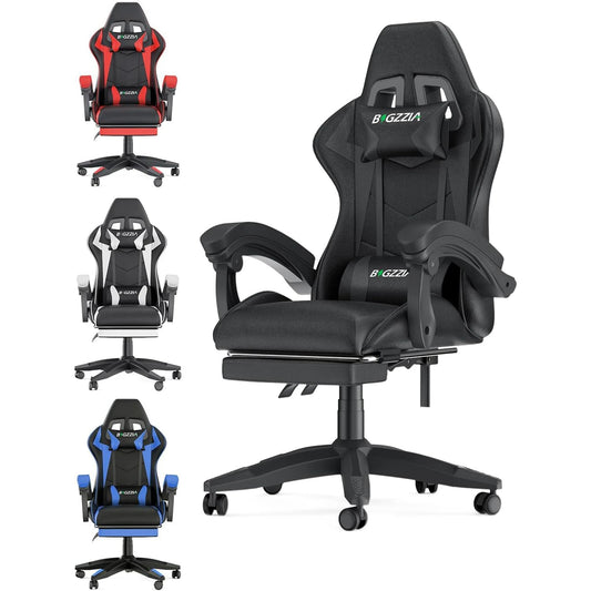 Ultimate Ergonomic Gaming Chair with Adjustable Footrest, Lumbar Support, and Headrest - Perfect for Long Hours of Comfort!