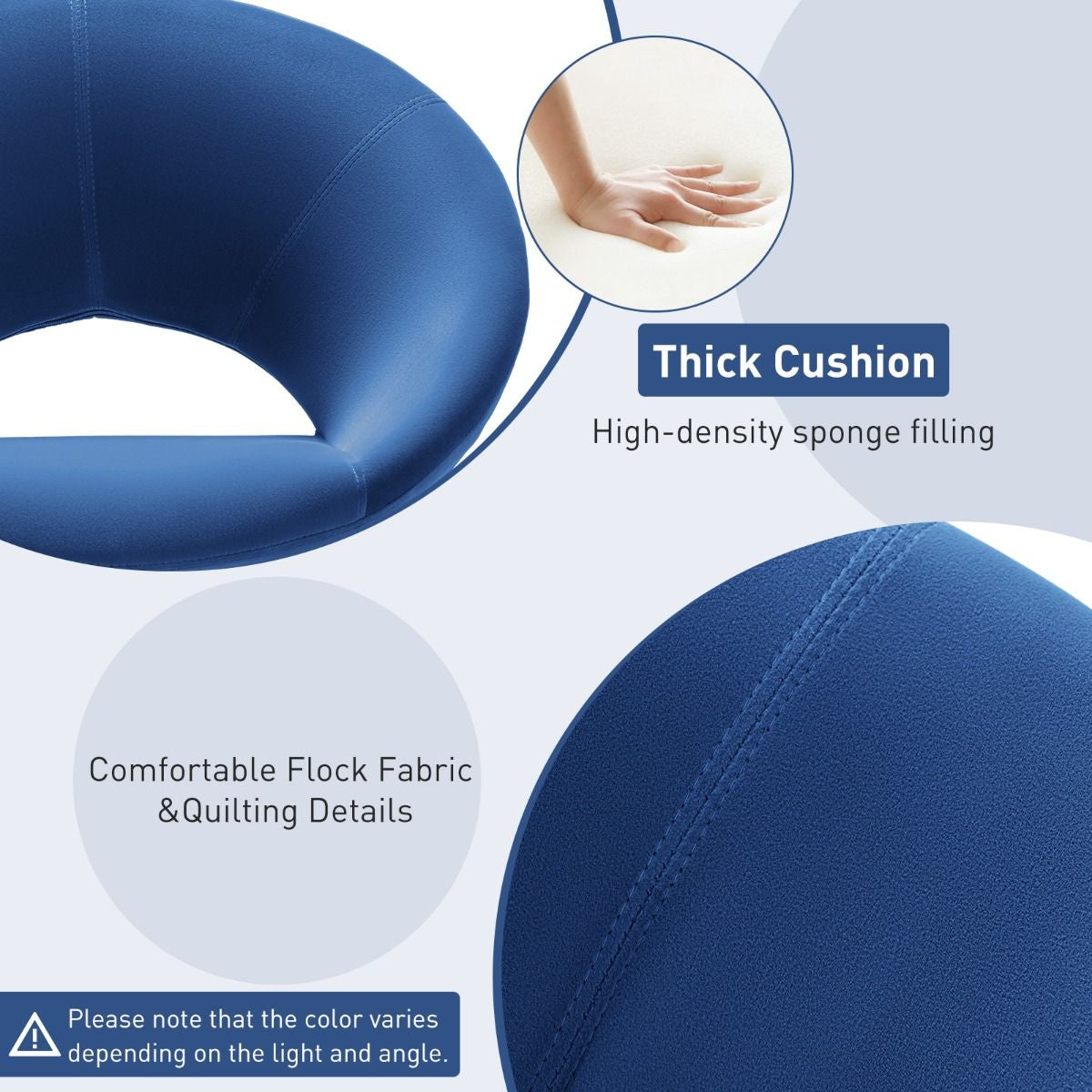 360° Swivel Velvet Accent Chair for Living Room, Bedroom and Office