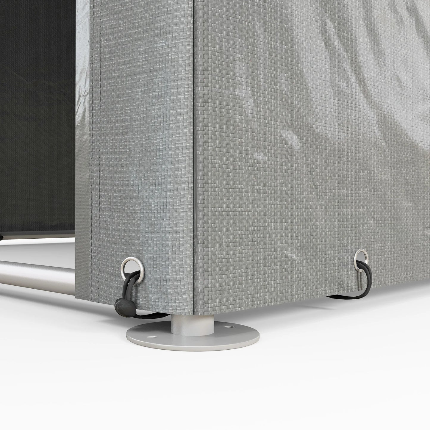 1.6 x 2.2m Portable Garden Storage Shed with Galvanized Steel Frame 