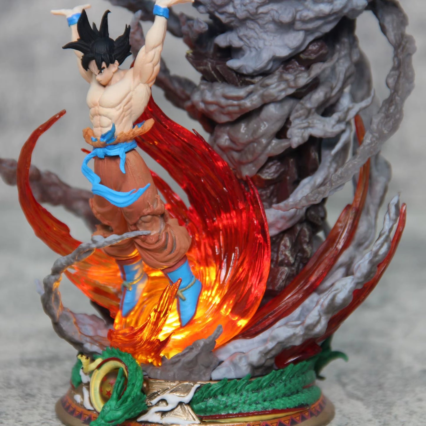 23Cm Anime Dragon Ball Goku Figure Super Spirit Bomb Son Goku Action Figures Gk Pvc Model Collection Model Toys Gifts