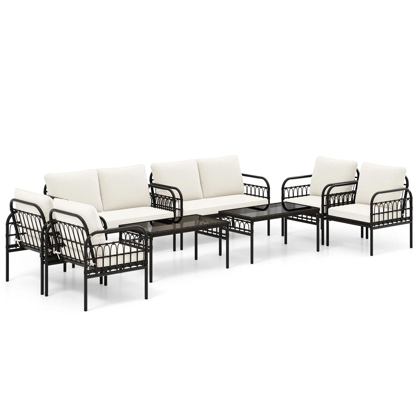 Luxurious 4-Piece Patio Furniture Set with Plush Cushions for Ultimate Comfort
