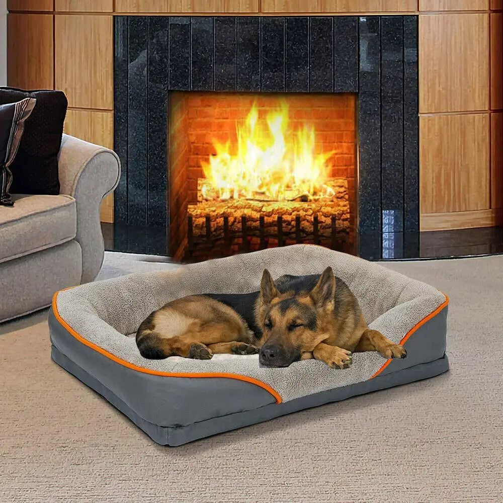 Luxurious Extra Large Orthopedic Dog Bed with Soft Foam Cushion & Waterproof Cover - Ultimate Comfort for Your Pet