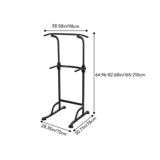 Multi-Functional Adjustable Height Power Tower Dip Station Pull up Bar