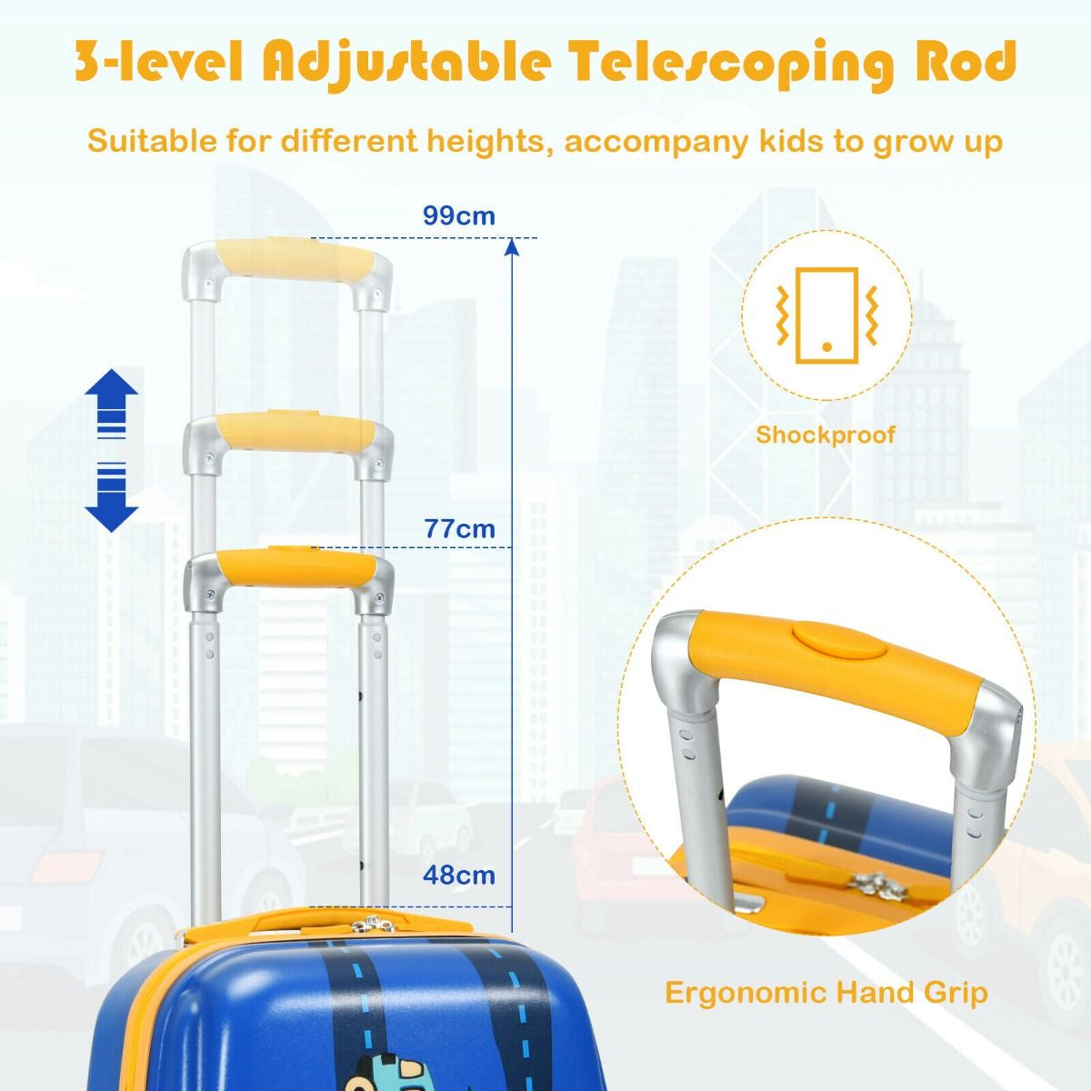 2 Pieces Kids Luggage Set with Backpack and Suitcase for Travel