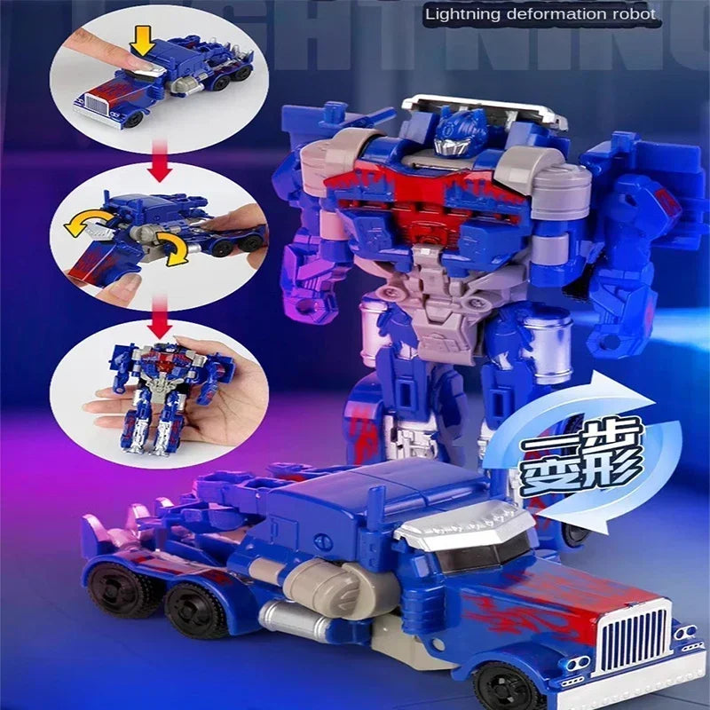 Transform Your Imagination with the One-Step Deformation Car Anime Robot Action Figure for Kids!