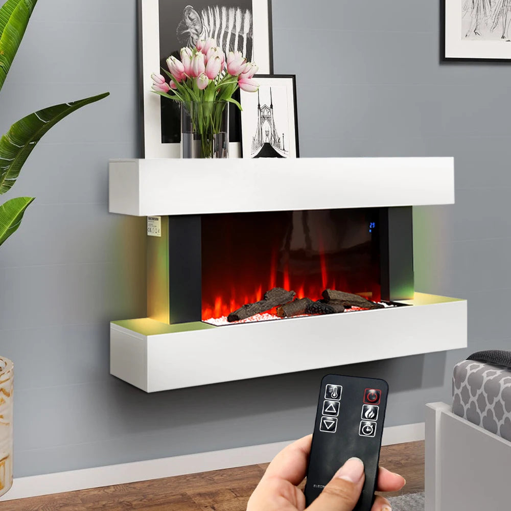 Transform Your Space with a 50-Inch LED Electric Fireplace - Remote Control & Wi-Fi, 7 Stunning Flame Colors!