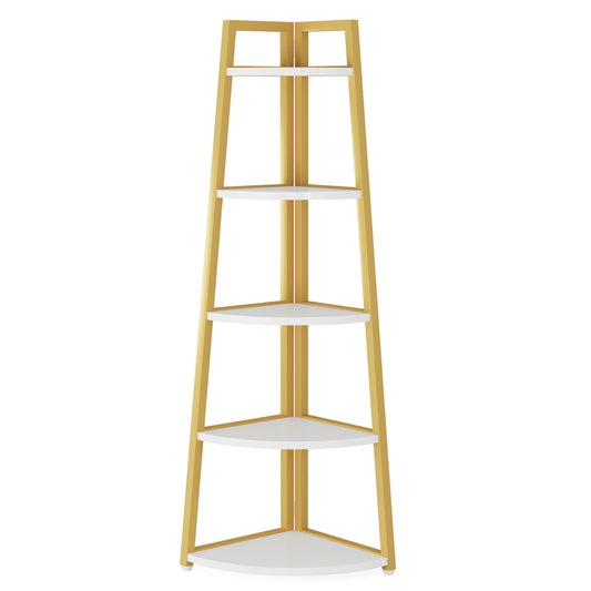 Bookcase Corner Book Shelf Rack Wood Bookshelf Storage Shelves