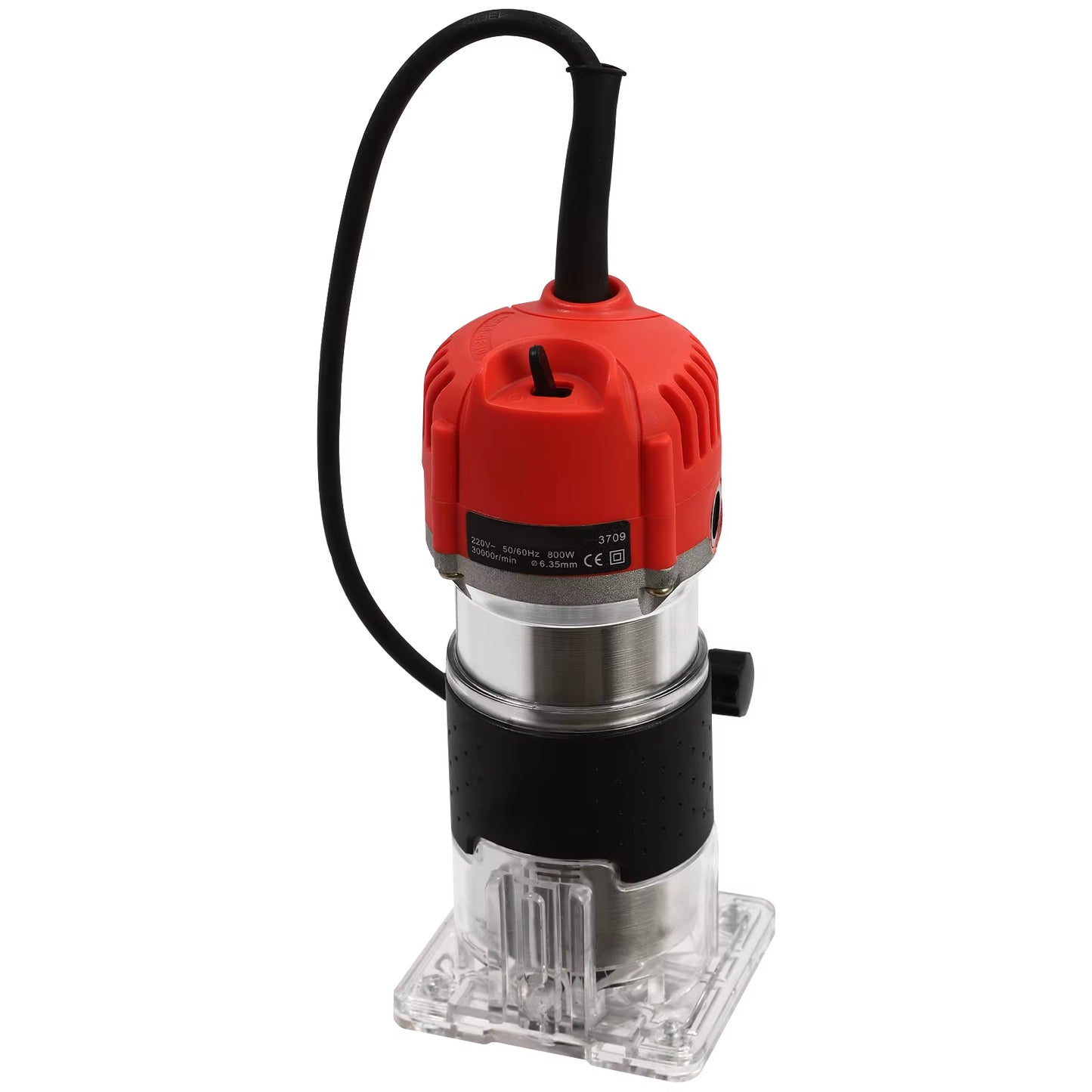 1/4'' Electric Wood Trimming Machine Hand Trimmer Wood Laminator Router 30000RPM External Carbon Brush Port for Wood Processing