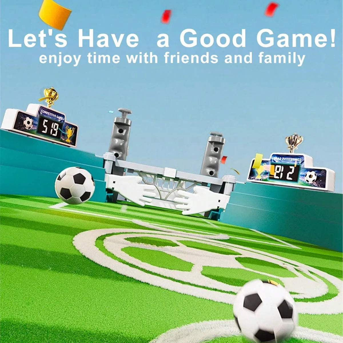 Exciting Table Football Game for Two - Perfect Parent-Child Interactive Fun!
