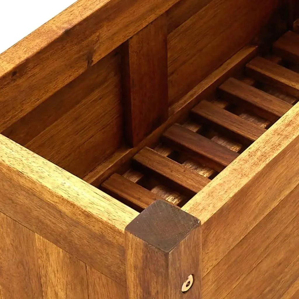 Acacia Wood Garden Raised Bed 50X25X25 Cm - Durable Planting Box for Vegetables & Herbs