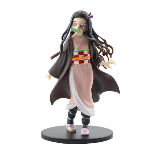 Demon Slayer: Kimetsu No Yaiba PVC Action Figures - Collectible Kamado Tanjirou, Agatsuma Zenitsu & Nezuko Warrior Models