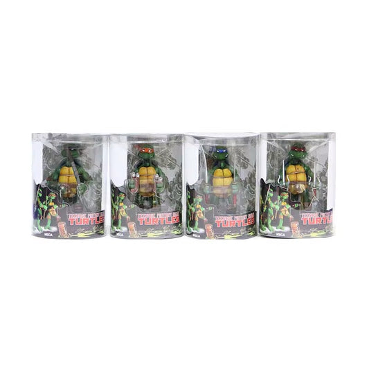 NECA Teenage Mutant Ninja Turtles Anime TMNT Action Figure Collection Doll Model Birthday Gift for Kids 4Pcs/Set