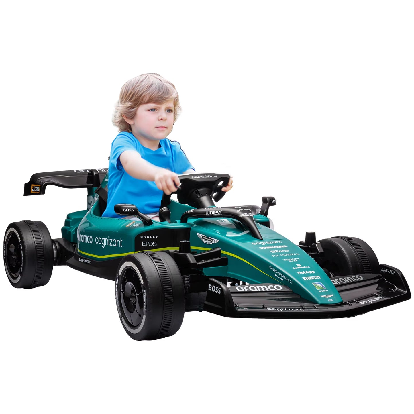 12V Aston Martin Licensed Electric Go Kart W/ 4 Suspension Wheels
