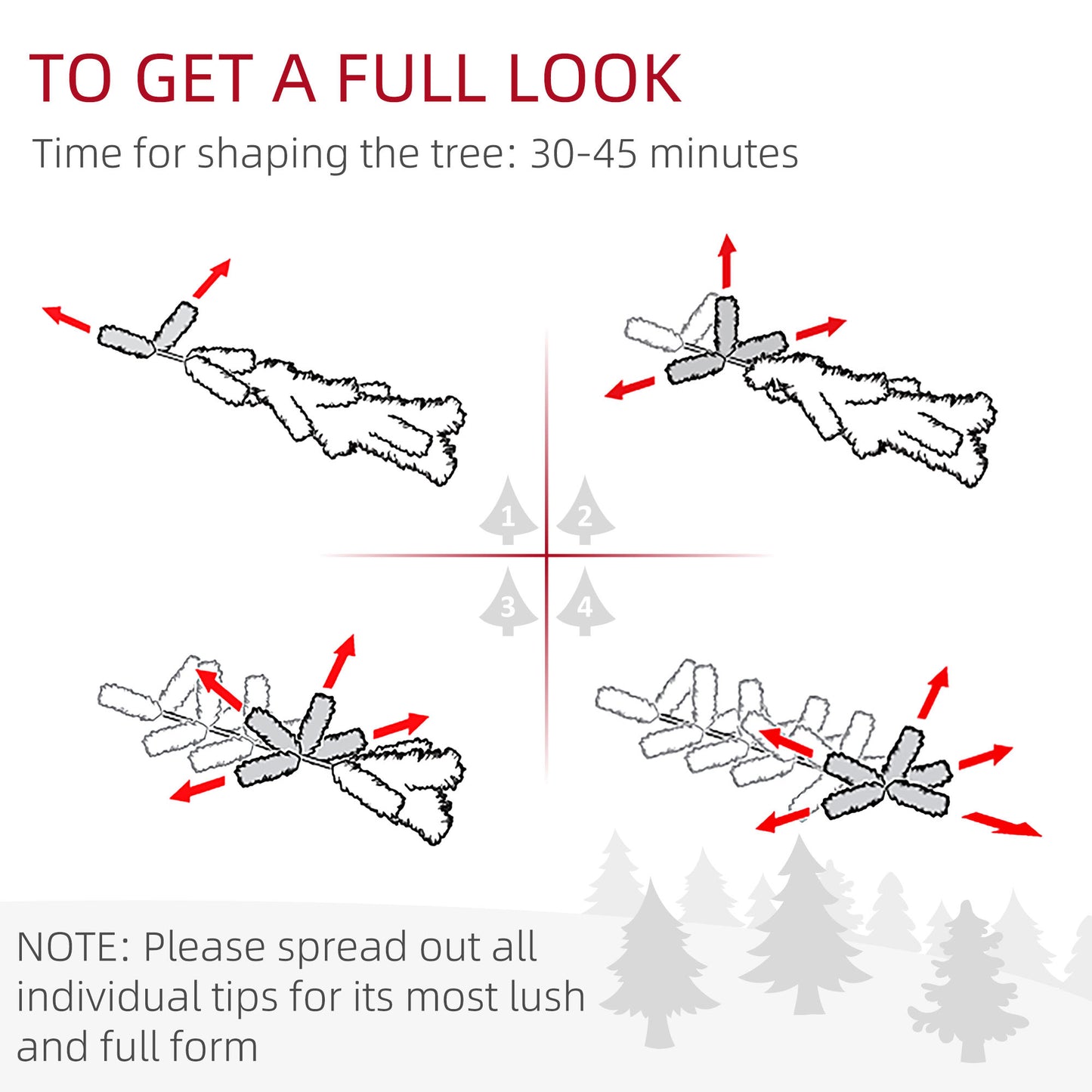 6ft Flocked Pencil Christmas Tree with Auto Open, Steel Base