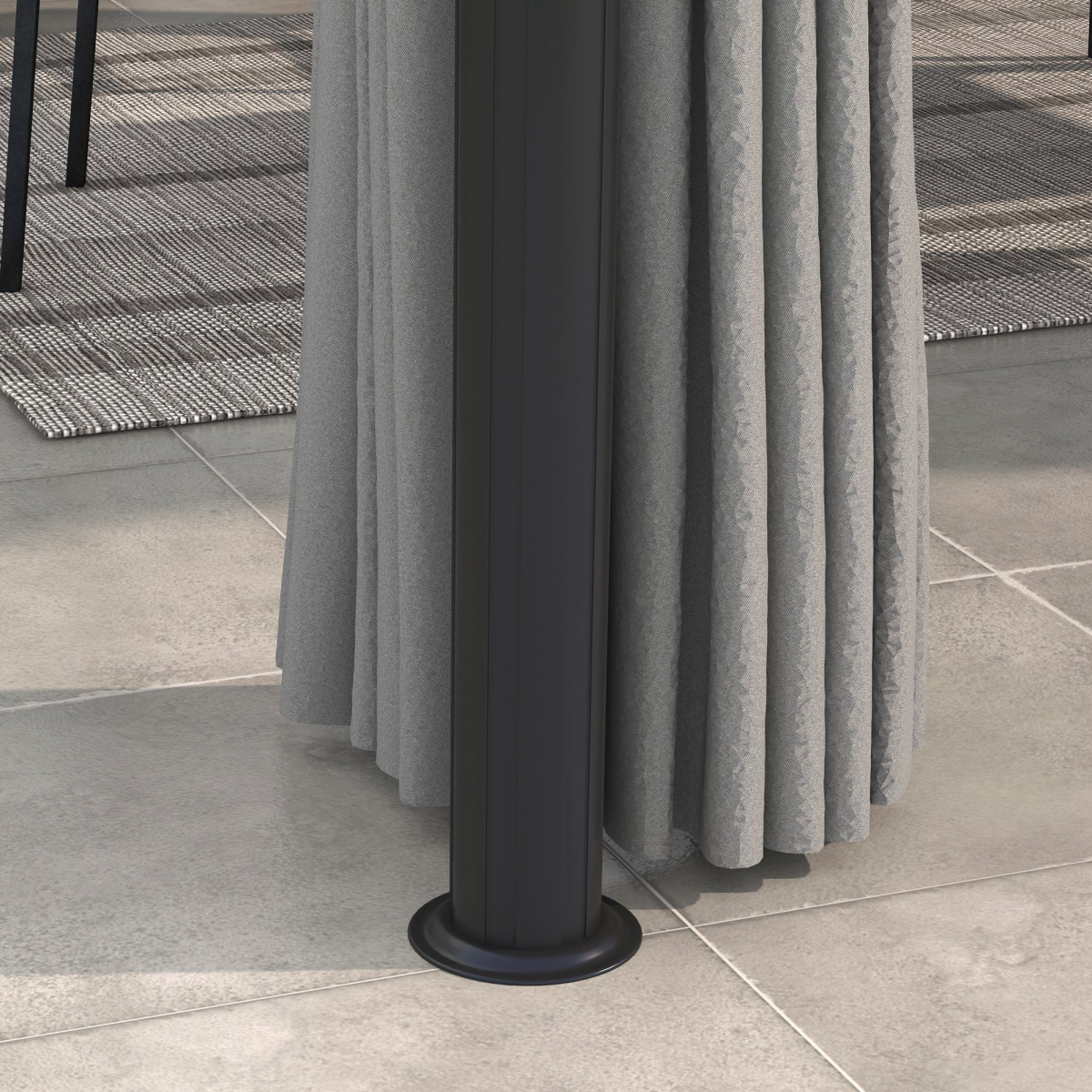 3x3m Patio Gazebo with Mosquito Netting - Light Gray