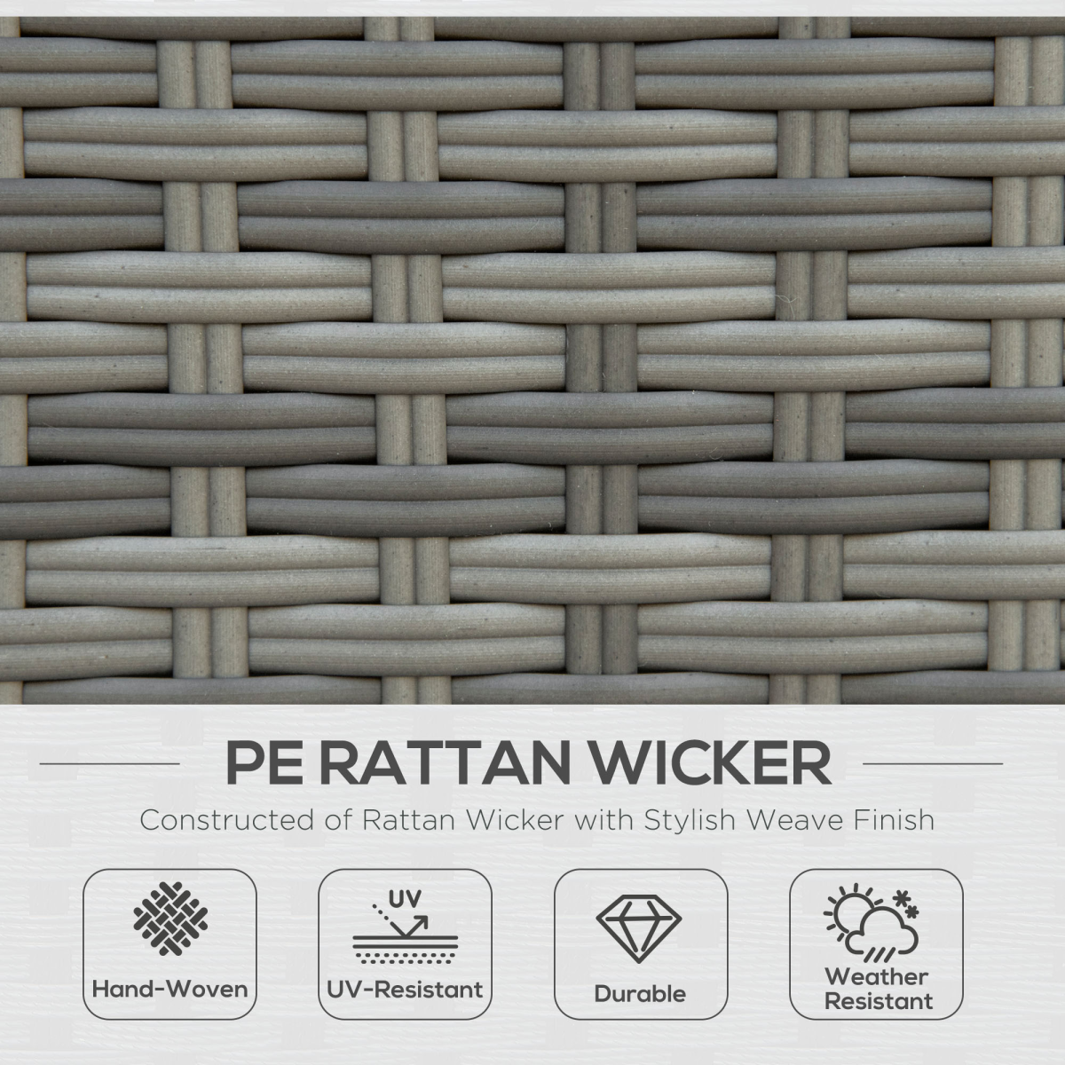 10-Seater Rattan Sofa Set - Cushioned Seats, Footstools & Glass Table