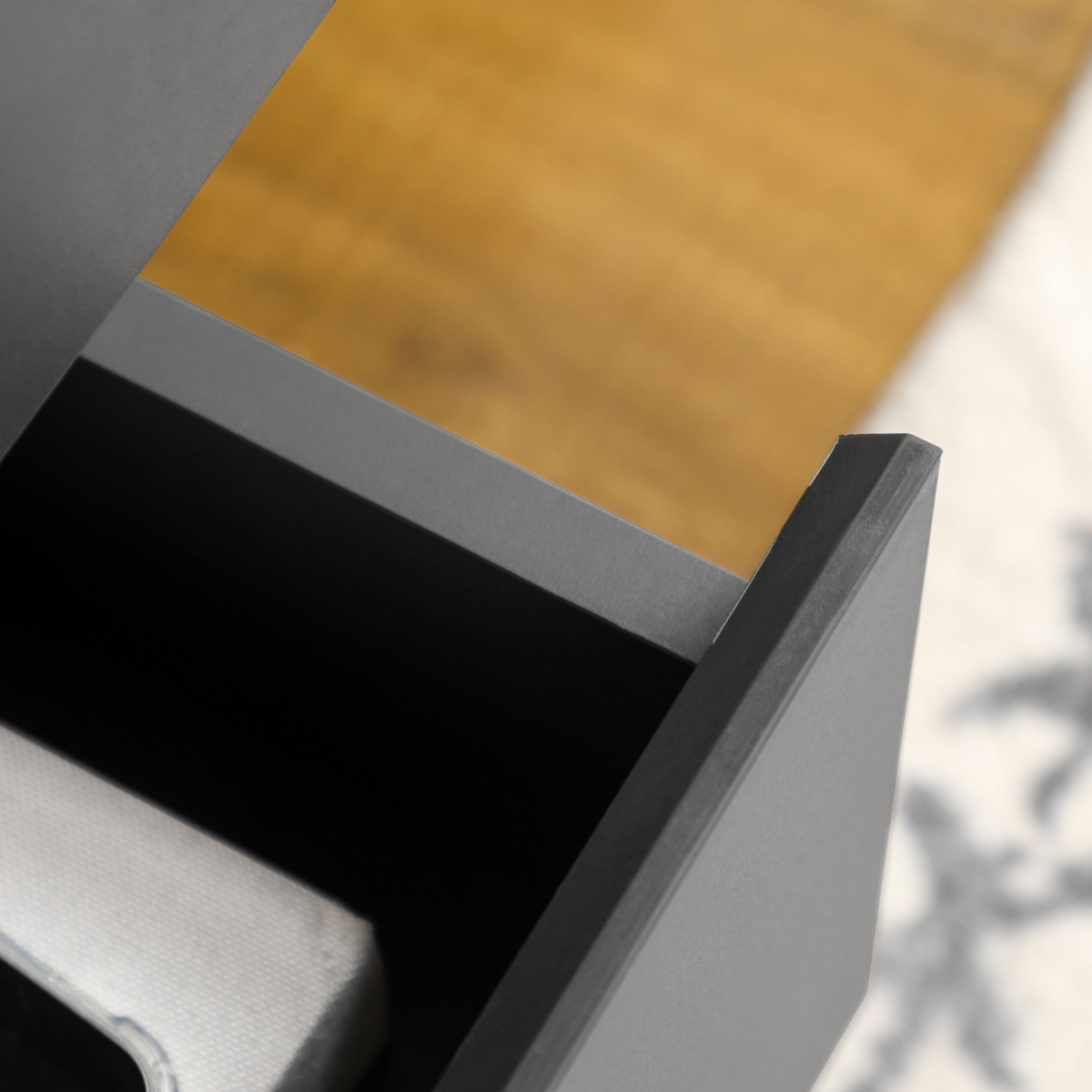 Stylish Dark Grey Sideboard with Adjustable Shelves & Double Doors