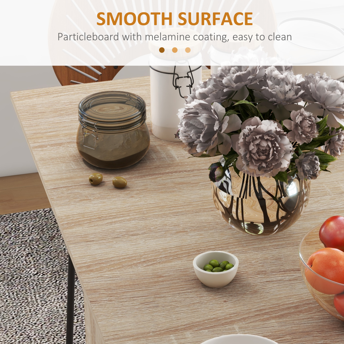 Mobile Drop-Leaf Extendable Dining Table with Shelves and Wheels