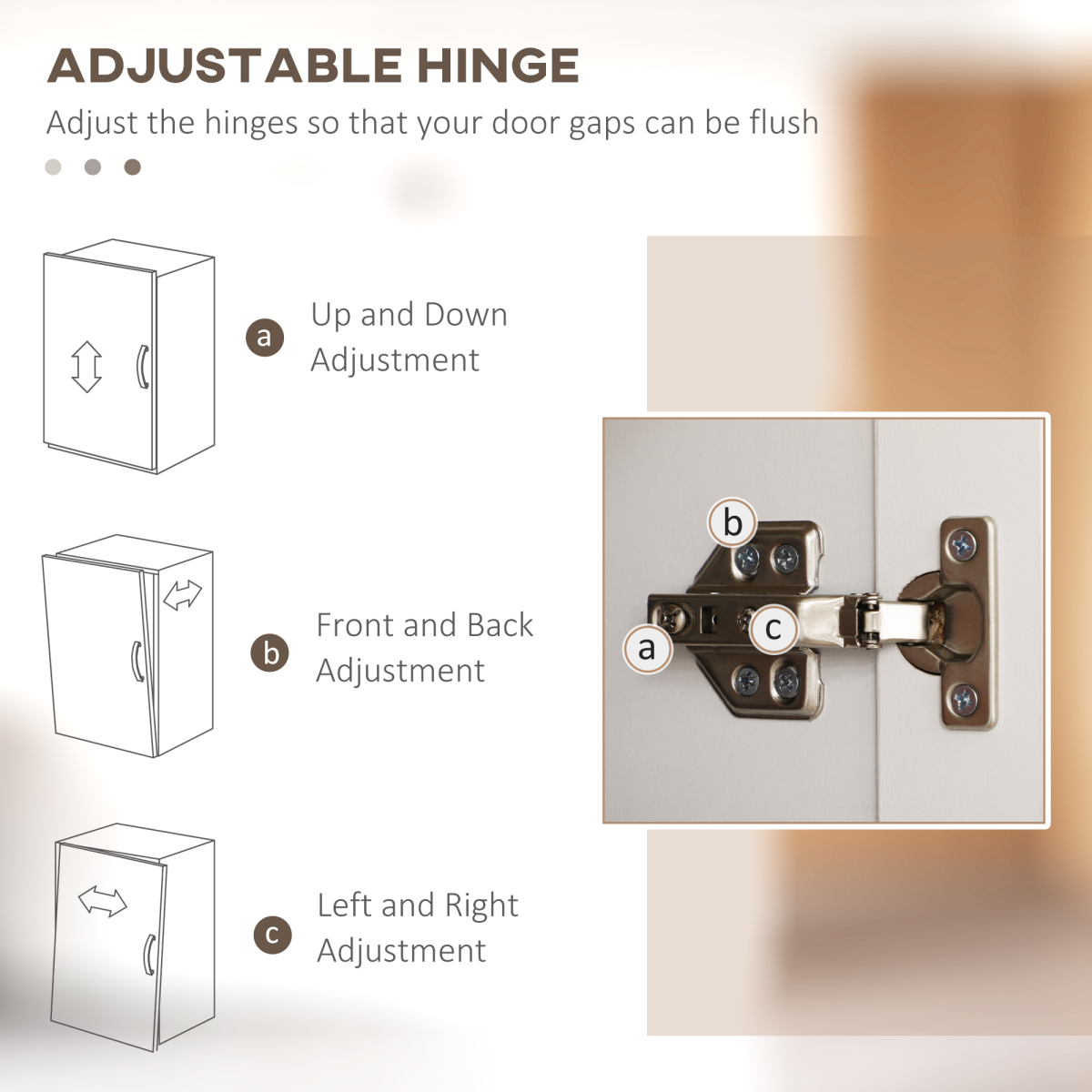 Stylish Tall Storage Cabinet: 4 Adjustable Shelves, Space-Saving Design