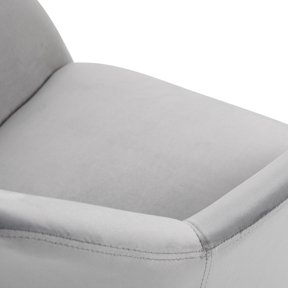 Elegant Grey Upholstered Bucket Seat Armchairs - Set of 2 for Stylish Dining