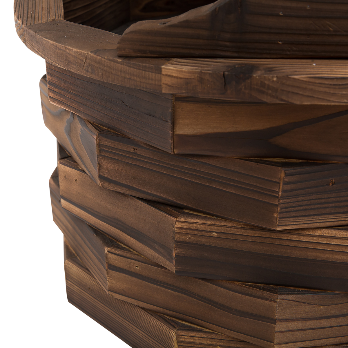 Fir Wood Outdoor Garden Decor: Whimsical Wishing Well Waterfall