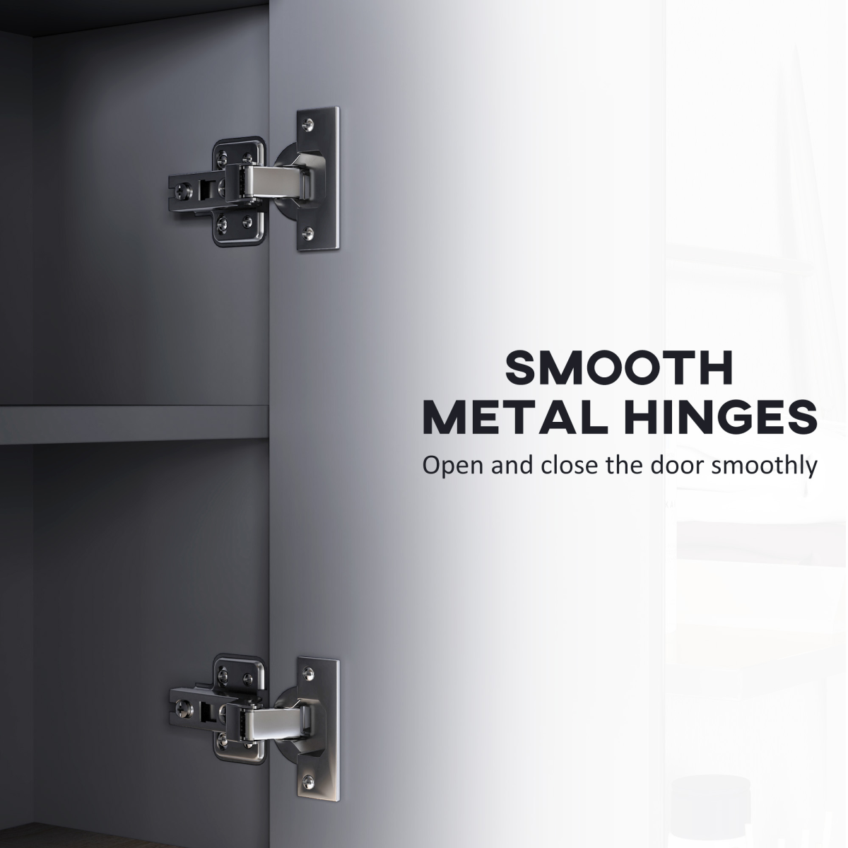 Elegant Wall-Mounted Bathroom Cabinet with Mirror & Smart Storage Solutions