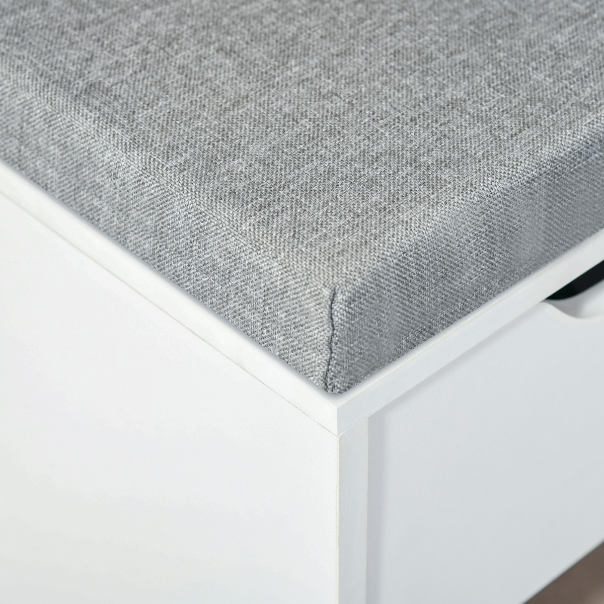 Elegant Shoe Storage Bench with Cushioned Seat & Adjustable Shelves
