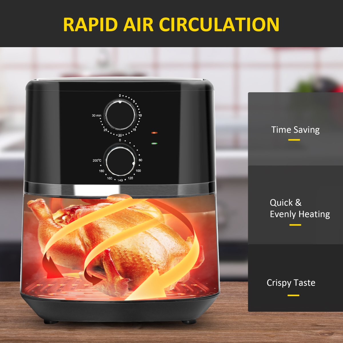 1500W 4.5L Air Fryer: Healthy Cooking Made Easy for the Whole Family