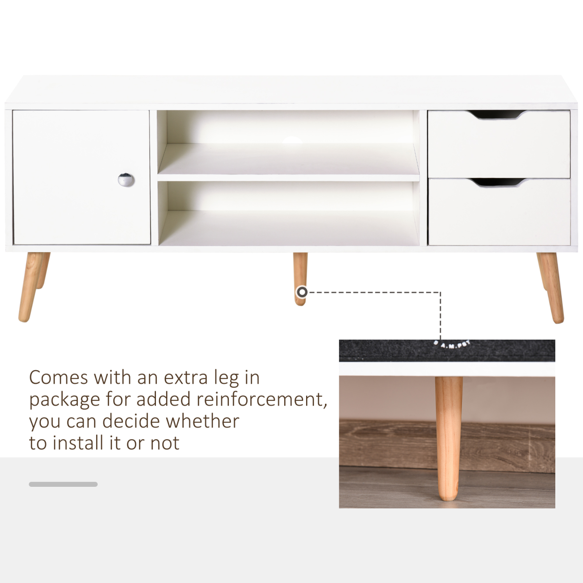 Scandinavian Modern TV Stand - Sleek Storage Console for a Chic Living Room