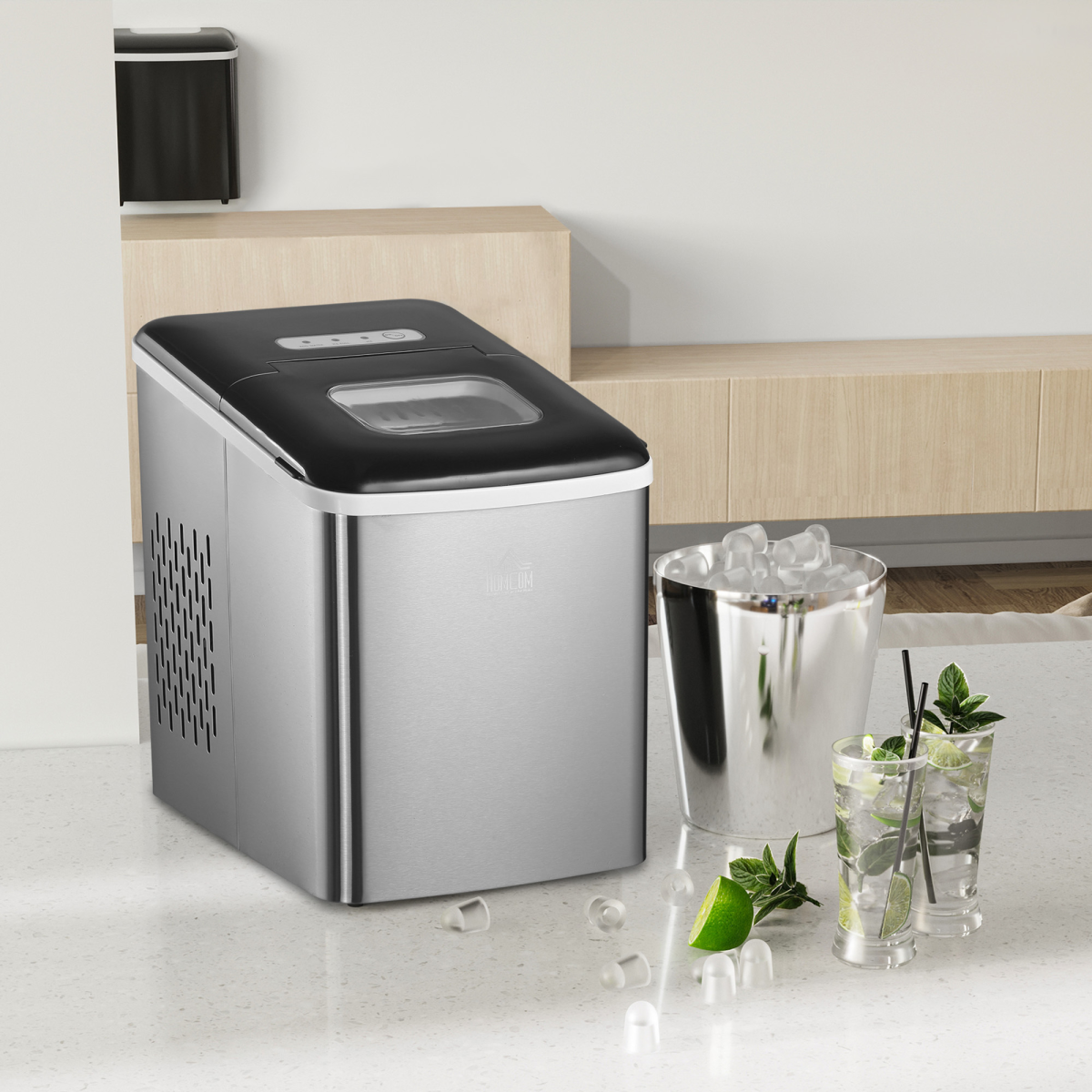 Instant Chill: Portable Countertop Ice Maker - Fresh Ice Anytime!