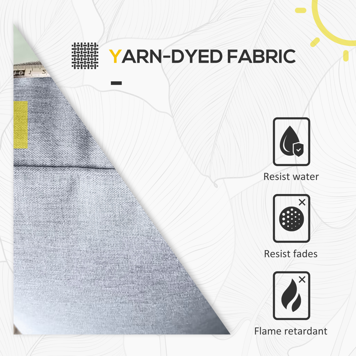 5-Piece Grey Rattan Garden Set with Glass Coffee Table