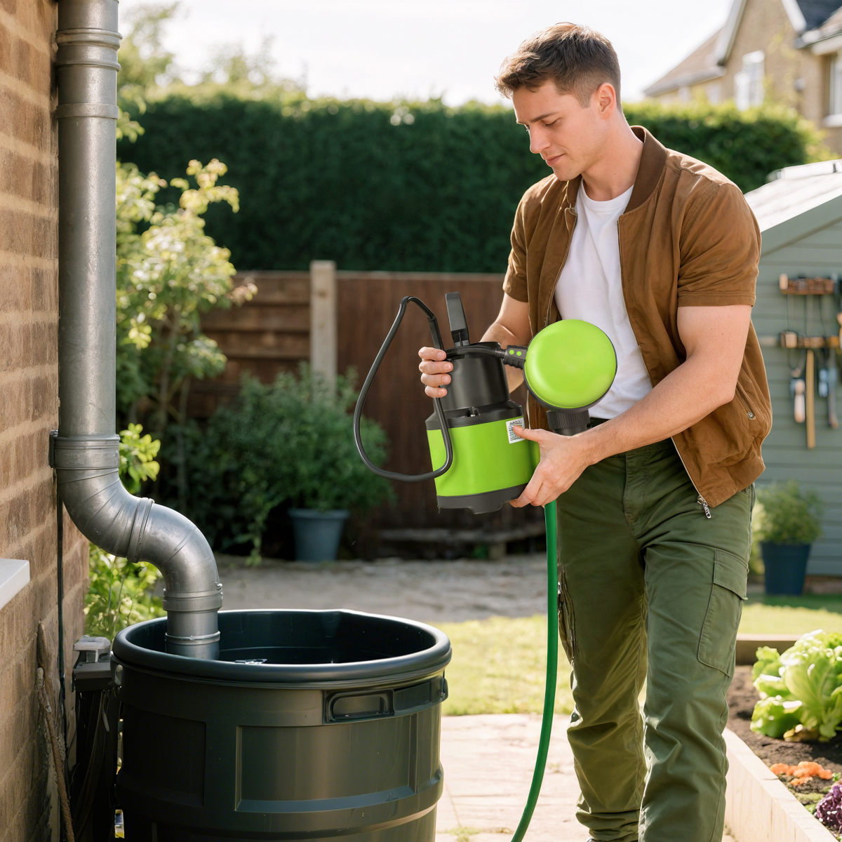 400W Electric Sump Pump - Powerful 9000L/H with Float Switch