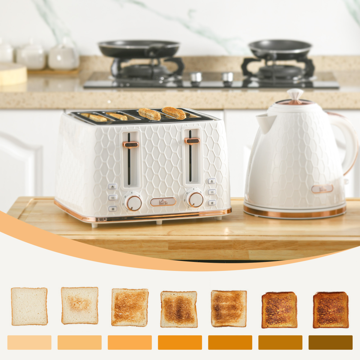 Chic 1.7L Kettle & Toaster Set: Stylish, Versatile, and Perfect for Entertaining
