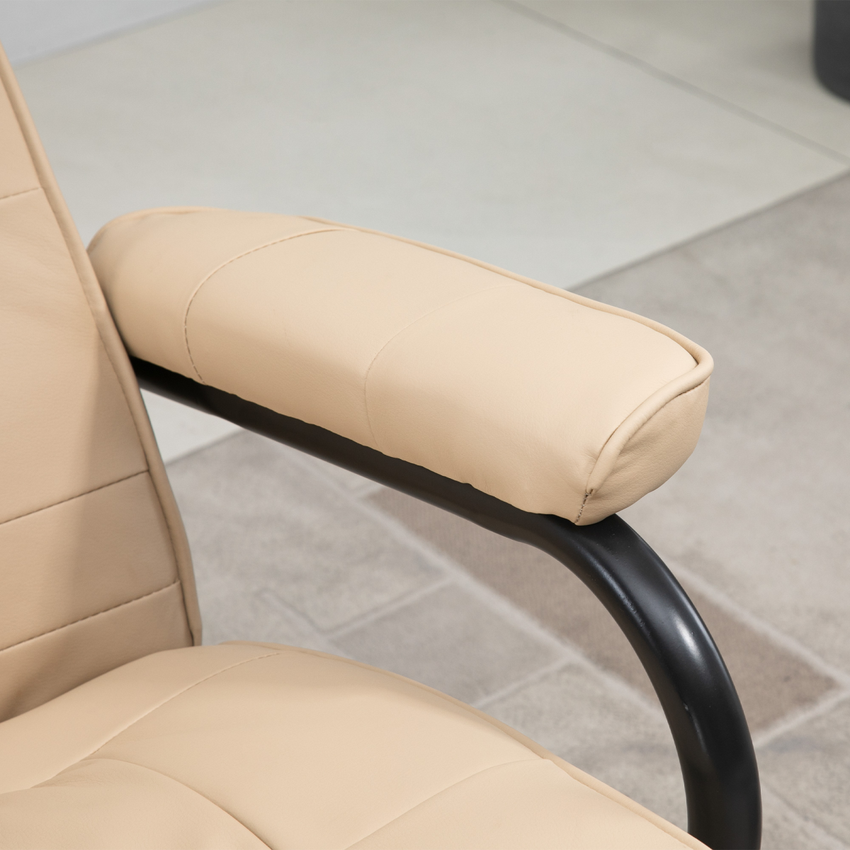 Luxurious Cream Recliner Chair with Massage & Footrest – Ultimate Comfort