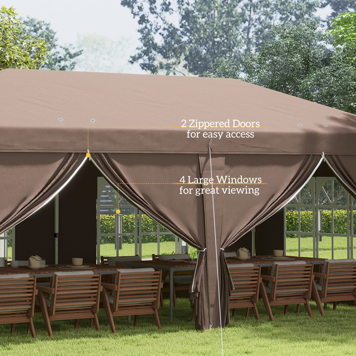 3x6m Pop-Up Gazebo: Height-Adjustable Party Tent with Storage Bag - Black