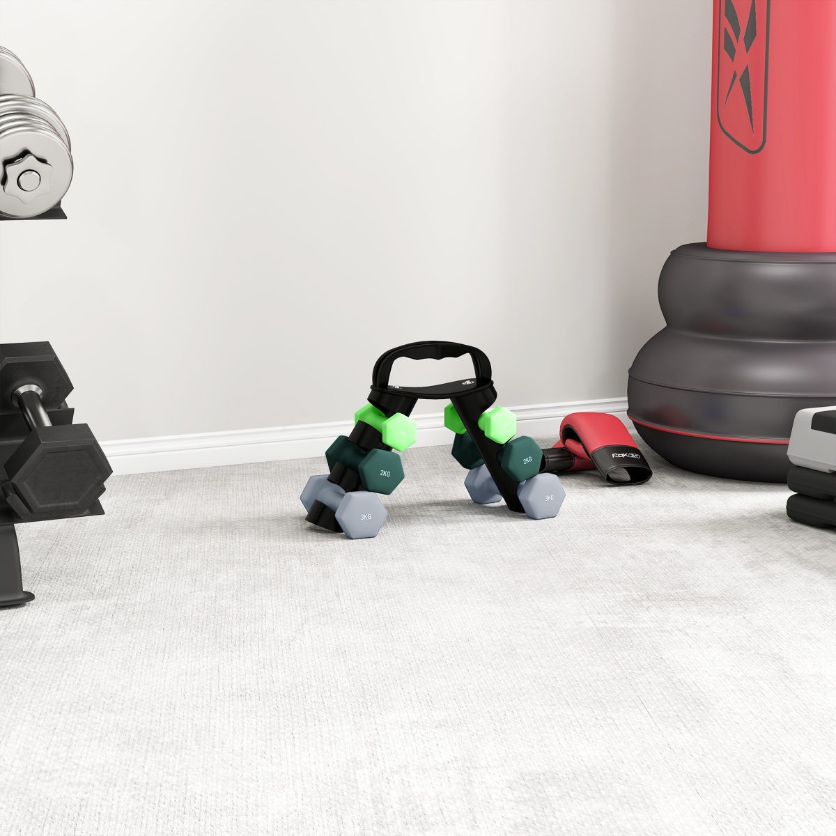 SPORTNOW Adjustable Dumbbell Set with Rack - Versatile Weights for Every Workout!