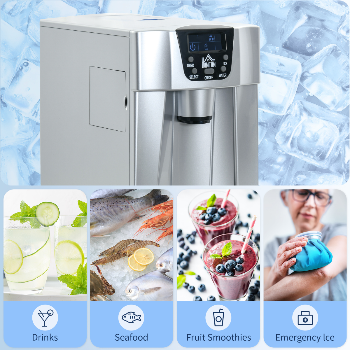 Ice Maker & Water Dispenser: Effortless Chilling Anywhere, Anytime!