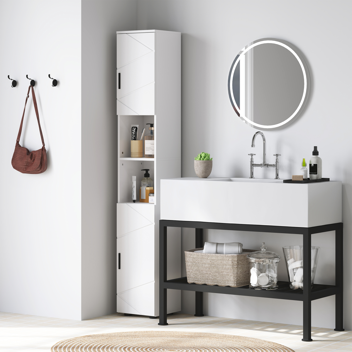 Smart Slim Storage Cabinet: Optimize Your Bathroom Space with Style!