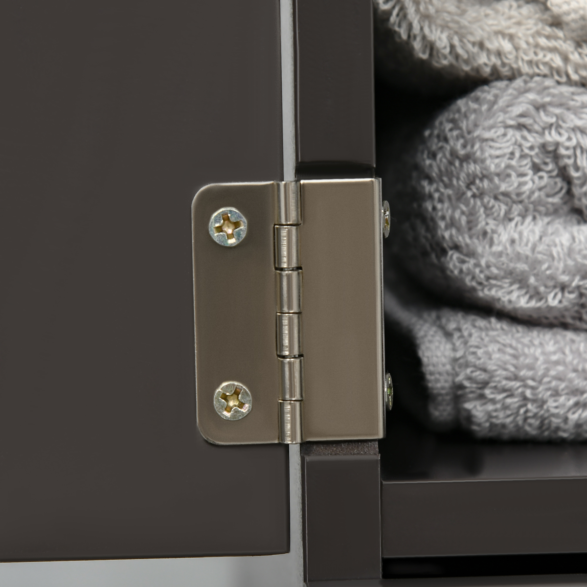 Elegant Tall Bathroom Storage Cabinet with Drawers & Shelves - Brown