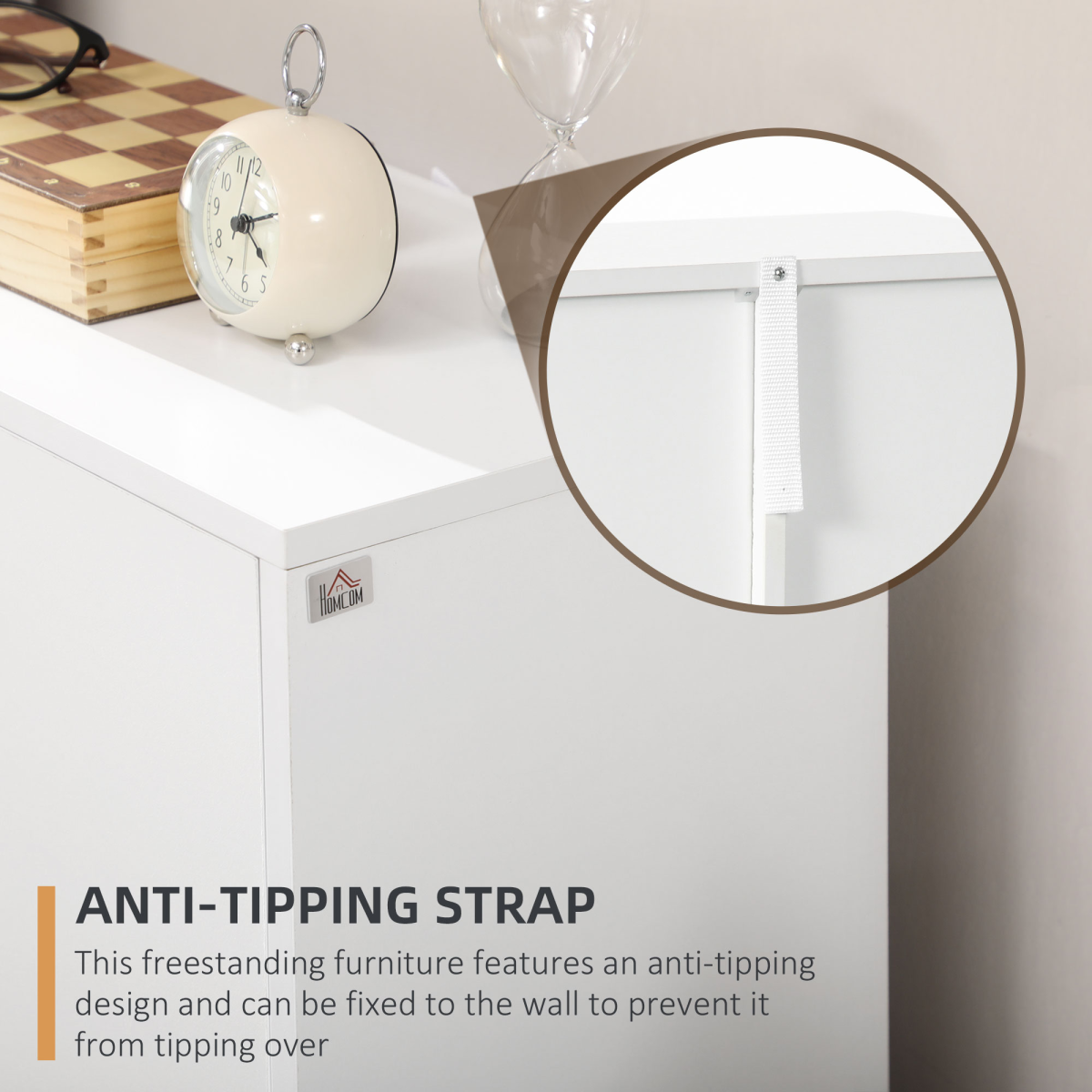 Ultimate Modern White Storage Cabinet: 4 Drawers & 1 Shelf for Clutter-Free Living