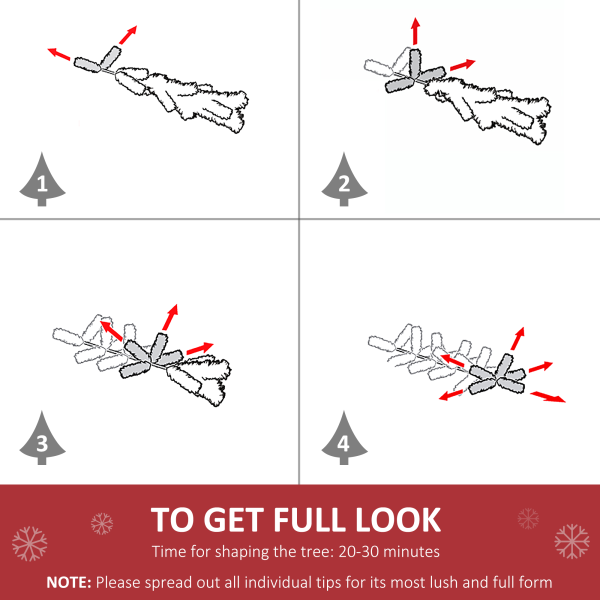 5ft Pre-Lit Fibre Optic Artificial Christmas Tree with Multi-Colour Star Topper