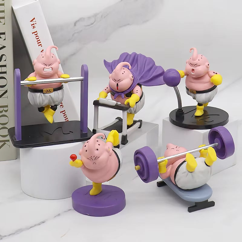 5Pcs/Set Dragon Ball Z Fitness BUU Action Figure Toys Collection PVC Model Vinyl Figurine Doll