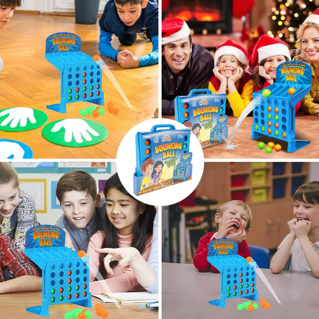 ZK30 4 Shots Connect Board Game - Fun Family Match Game for Kids - Perfect Christmas Educational Toy for Finger Shooting Skills!
