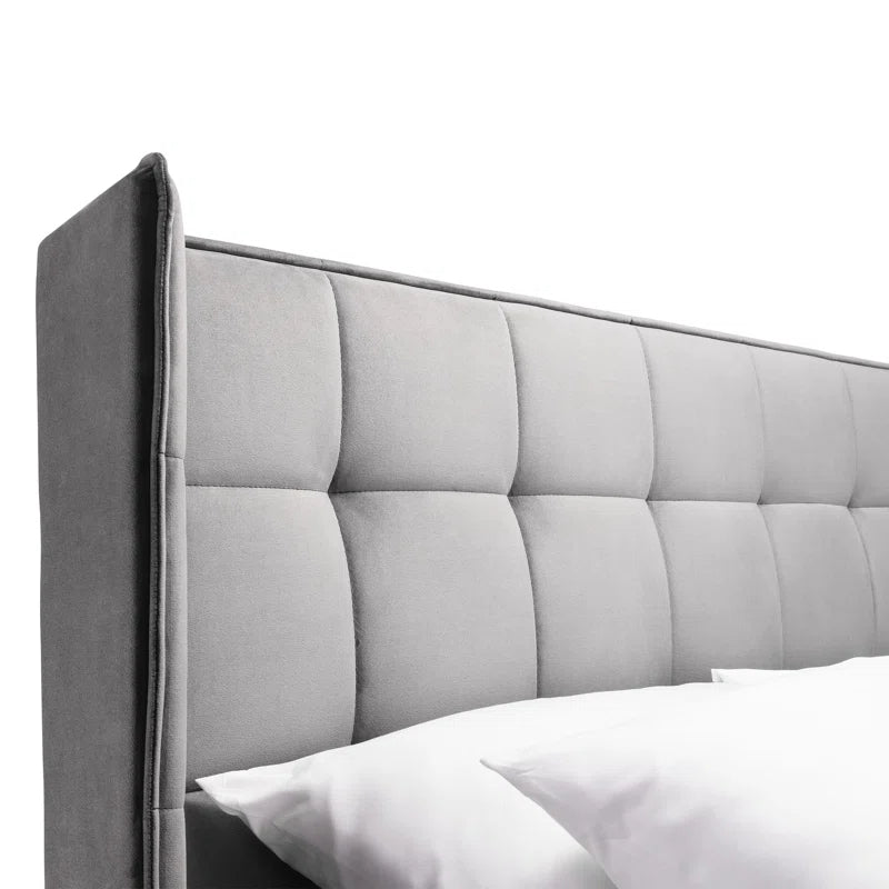 Mareike Upholstered Panel Bed with Mattress