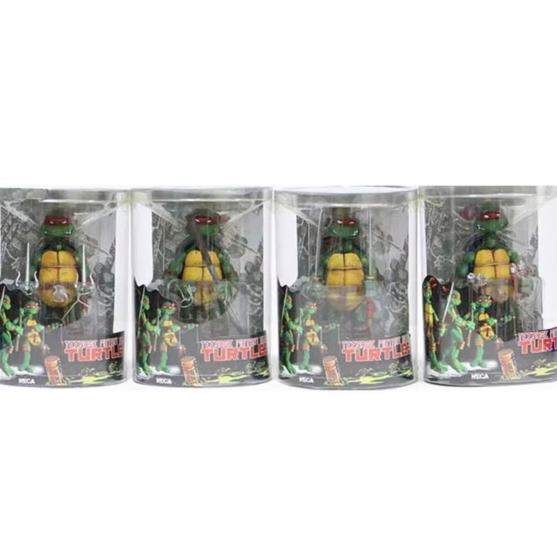 NECA Teenage Mutant Ninja Turtles Anime TMNT Action Figure Collection Doll Model Birthday Gift for Kids 4Pcs/Set