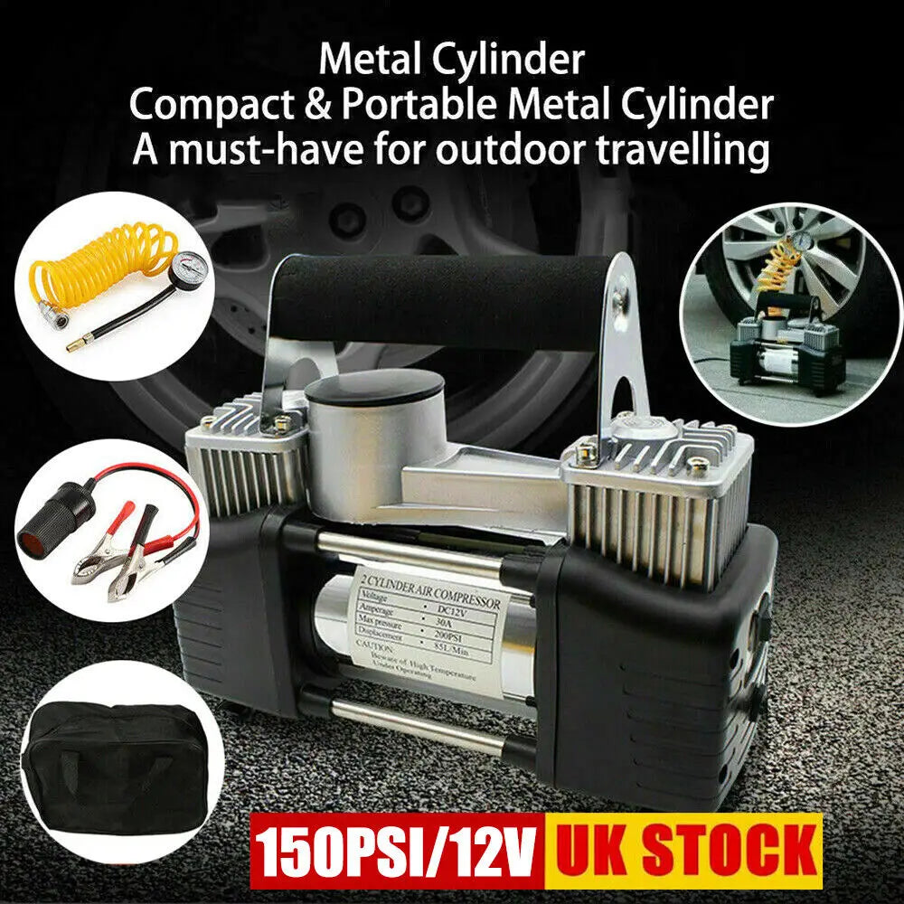 Van 4X4 SUV Bus Heavy Duty 150Psi 12V Hi Speed Air Compressor Tire Inflator Pump