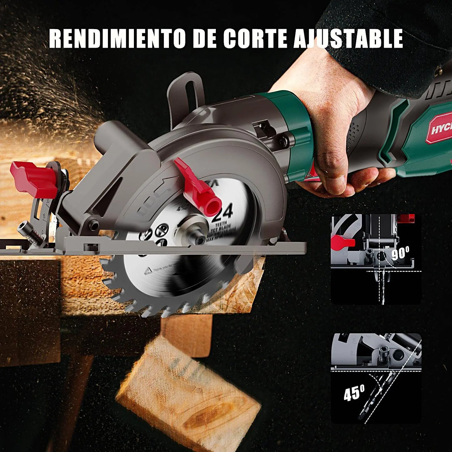 750W Circular Saw with 3 Saw Blades 48Mm Cutting Depth Power Tools for Cutting Wood Soft Metal Tiles and Plastic