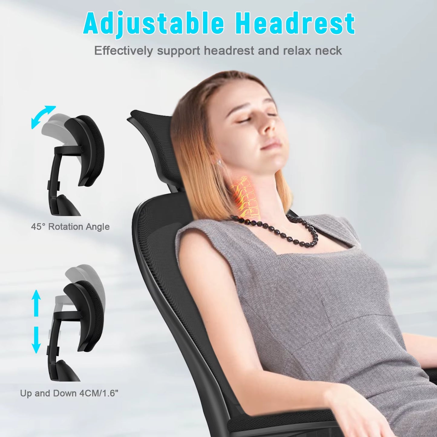 Revolutionary Ergonomic Reclining Swivel Chair - Ideal for Home Office & Gaming with Customizable Backrest and Lift Options